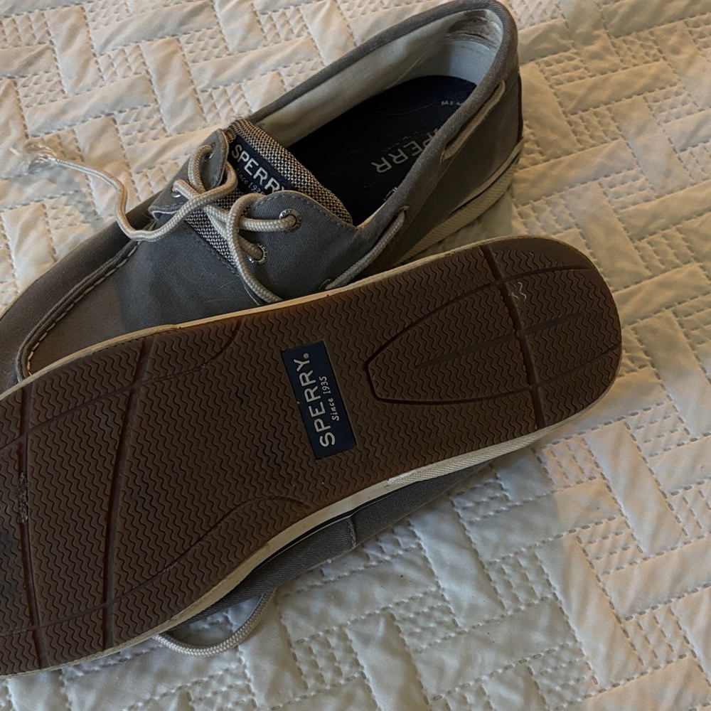 Sperry Men's Charcoal Boat Shoes - Picture 2 of 2